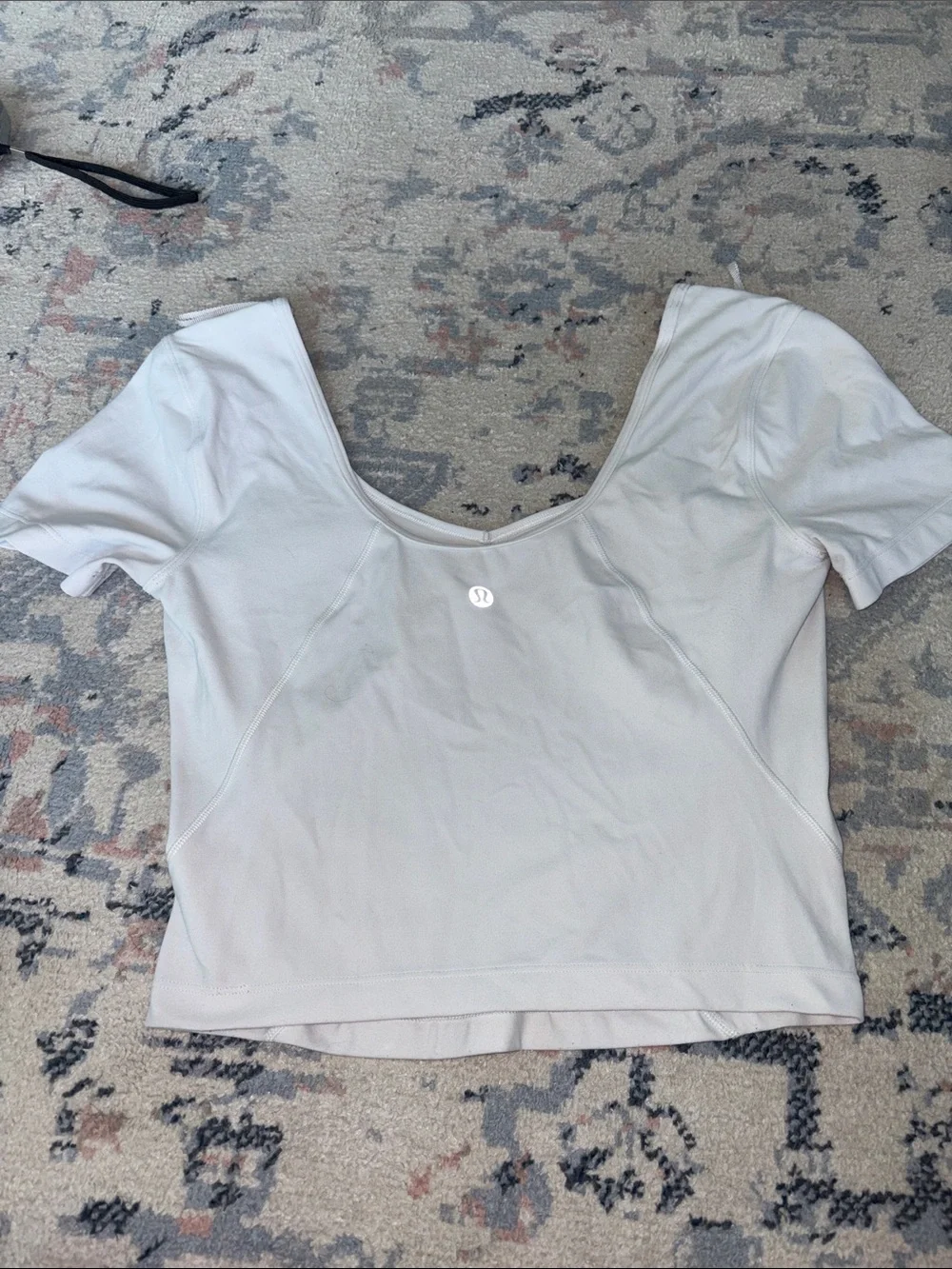 Lululemon align Scoop Neck Short Sleeve Top - White size 4